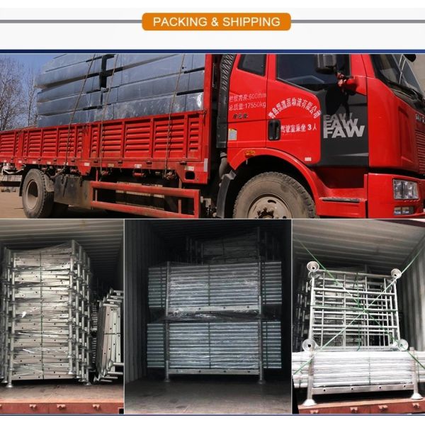 Stackable Logistic Metal Cage Trolley A Frame Security Folding 4 Sided