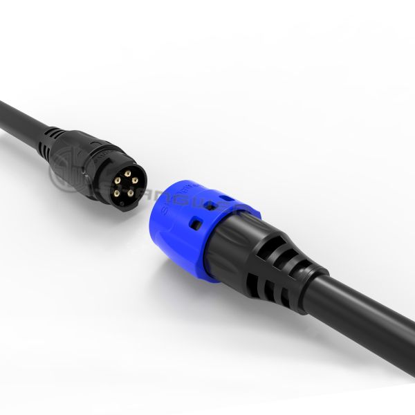 Multiple 5 Pin Male Plug Connector IP67 M19 Series Self Locking System