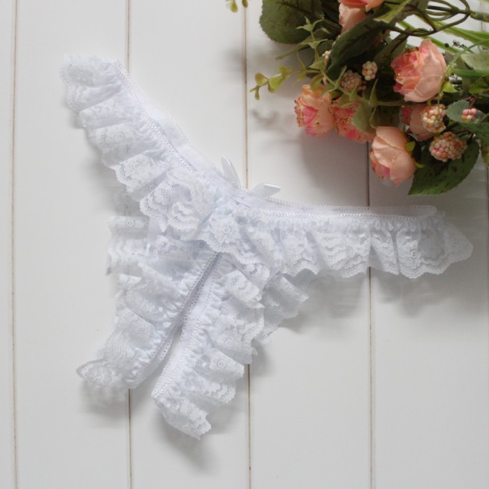 Open up lace thong