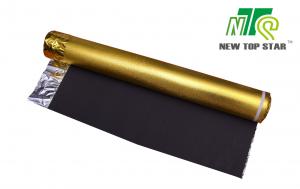 China EVA Acoustic Laminate Flooring Underlayment Golden Foil 3mm 110kg/M3 ISO on sale