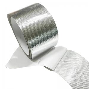 China HVAC Aluminum Foil Tape Flame Retardant Heat Resistant Fiberglass Mesh Tape factory