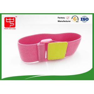 China Wide 50mm Pink Elastic Unnapped Reflective Straps With Cinch factory