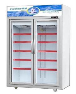 China -18~-22℃ Commercial Glass Door Upright Display Freezer For Meat Seafood on sale