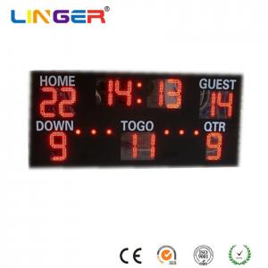 China Wireless Radio Wave Communication American Football Scoreboard 9500mcd With Shot Clock factory