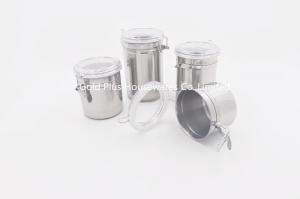 China Household Stainless Steel Canister Set Kitchen PP Lid Food Bottle Set factory