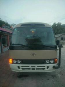 China TOYOTA engine  Used Toyota Coaster Bus    Optional Color Blue White Brown Goldecheap price Africa South America hot sale factory