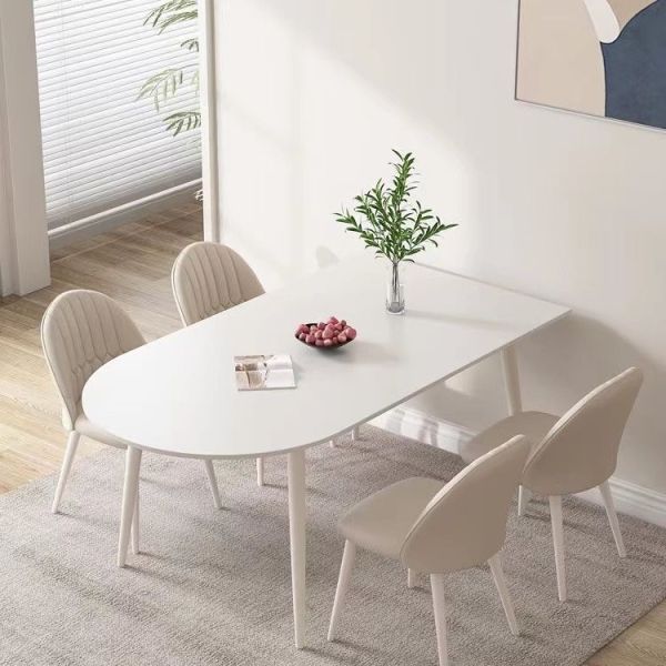 Customized Luxury Round Extendable Dining Table With Chairs