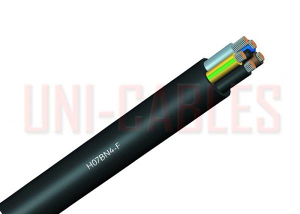China 638TQ / H07BN4-F Rubber Flexible Cable HOFR Trailing WIth Annealed Copper Conductor factory