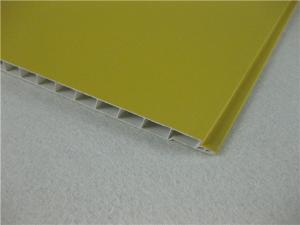 China Yellow Laminated PVC Ceiling Panels , Heat Insulation PVC Roof Panels factory
