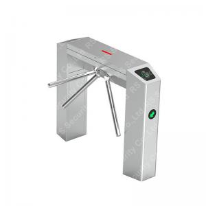 China Access Control Turnstile Gate  Coin Acceptor Gate Cost Effective 304 Stainless Steel Half Height Vertical Tripod Turnsti factory