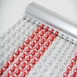 China Aluminum 1.5mm Chain Link Fly Screen Curtains Standard Door 900 X 2100mm factory