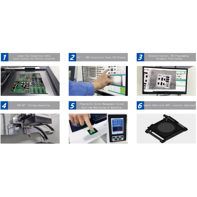 AX8200max Electronics X Ray Machine With 6-axis 360 Degree Rotation Optional