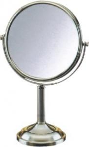 China Round Lighted Stainless Steel Makeup Mirror led 1X~5X Customized factory