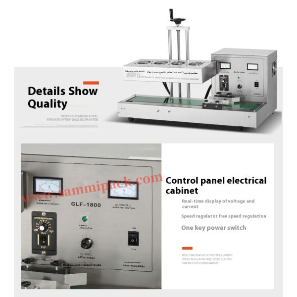 Continuous Electromagnetic Induction Bottle Sealer Semi-Automatic Food Beverage Packing Machines 50mm to 120mm