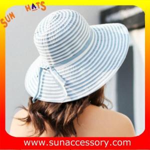 China AK17561 fashion Wide brim sunny beach paper straw floppy hats for womens in stock , promotion cheap hats . on sale