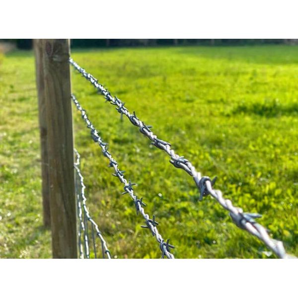 Traditional Twist Barbed Wire 1.4mm-2.0mm PVC Coated Security Fencing