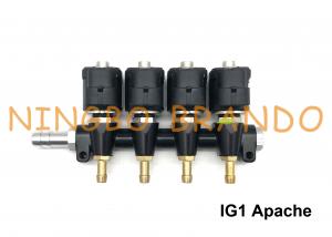 China DC12V RAIL / OMB Type 3 Ohm 4 Cylinder IG1 Apache Injector Rail In LPG CNG Sequential System on sale