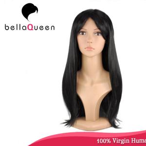 China Hand Tied Straight 7A Virgin Human Hair Lace Wigs Hair Natural Color factory
