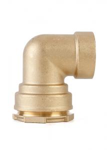 China Compression Brass Tube Fitting Push Connector Natural Color on sale