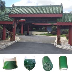 China 10mm Thick Porcelain Roof Tiles Traditional Chinese For Temple factory