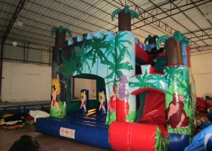 China Classic inflatable palm trees jump house PVC inflatable jumping combo for sale inflatable bounccer for renting factory