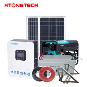 China Htonetech Hybrid off Grid Solar Power Generator Energy System China 30kwh 40kwh Solar Mono Solar Panels factory