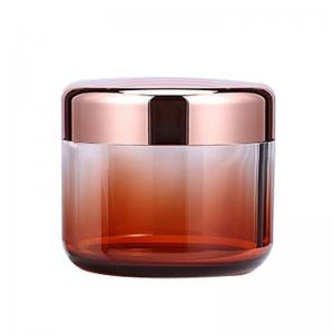 China 50ml-150ml Gradient Red Glass Cream Jar Face Cream Cosmetic Jar ODM OEM on sale