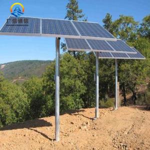China 105mph Steel 3 Panels Solar Panel Support Structure 60 Degree factory