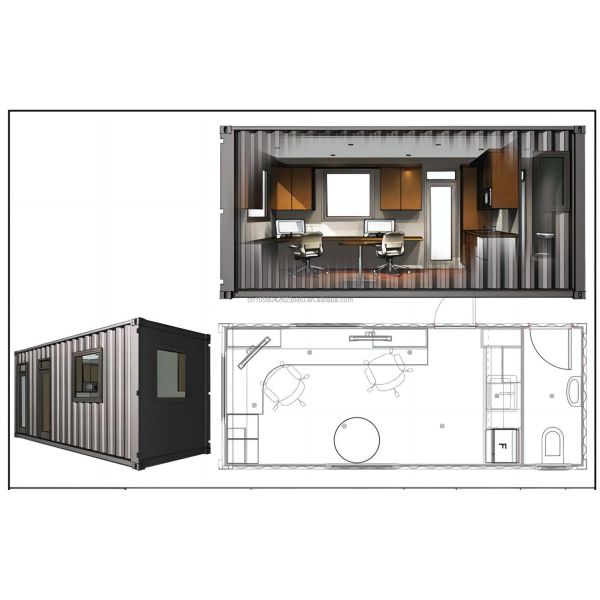 3D Model/CAD Drawings Wooden Tiny Prefab House Container Modular Container Home Buildings Cabins Wooden Villa 2023 Style