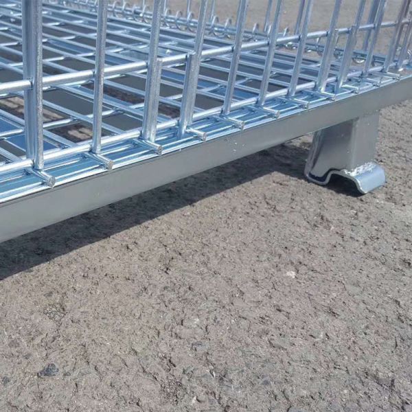 Space Saving Galvanized Metal Wire Mesh Cages Foldable 500KG-1000KG Load Capacity