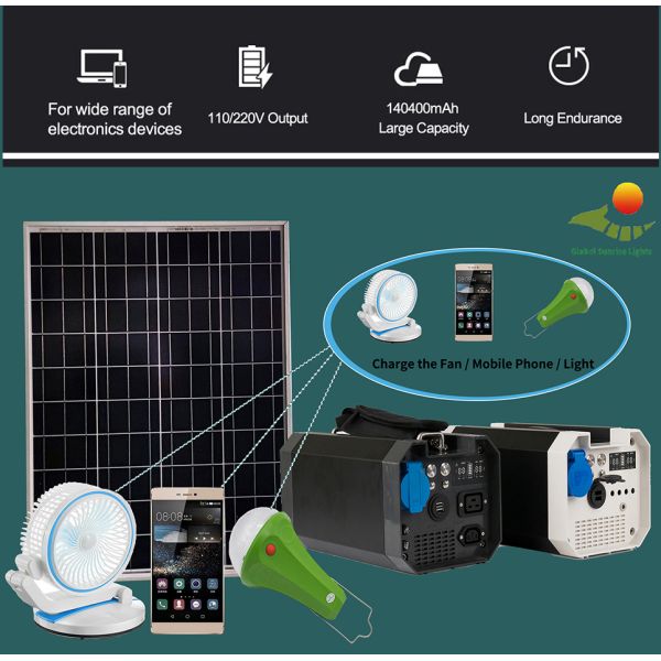 99.9% MPPT 500W Small Portable Solar Power Generator With Solar Panel
