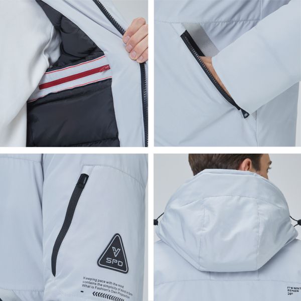 Trendy Functional Short Winter Jacket Multi Pocket Short Down Jacket For Men
