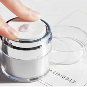 China 15g 30g 50g 100g Airless Acrylic Cream Jars face cream jars cosmetic packaging Plastic Cream Jars lotion Cream Jars on sale