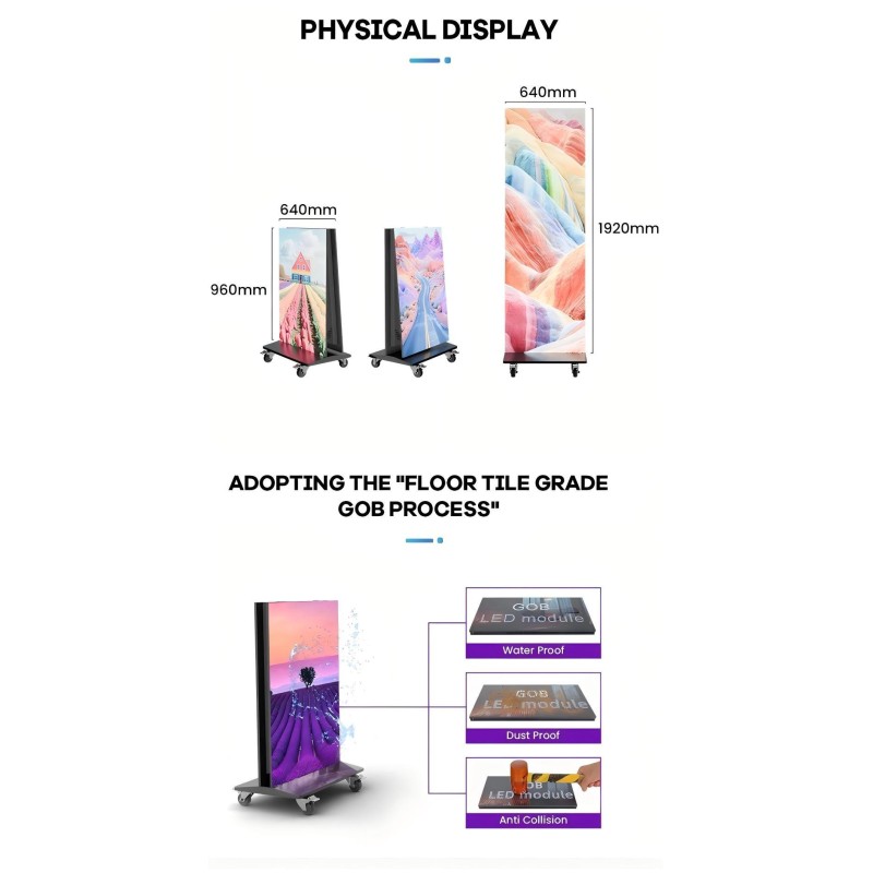 P1.86 Foldable LED poster screen LED Poster Display