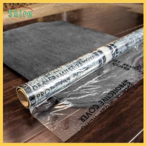 China Scratch Resistant Plastic Carpet Cover Roll , UV Protective Carpet Adhesive Film on sale