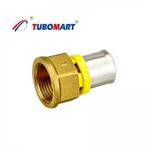 China Natural Brass Customized PEX Press Fittings For PEX AL PEX Pipes factory