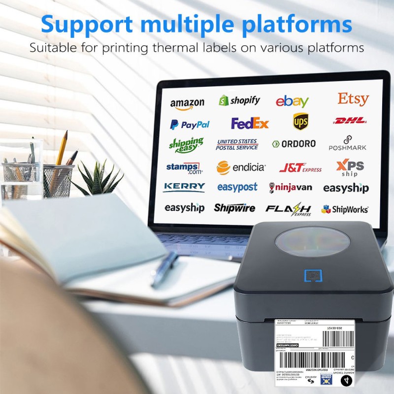 Thermal Label Printer Hot Sale Tag Direct Thermal 4 Inch Label Sticker Printer