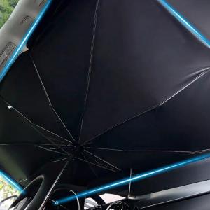 China automobile windshield sunshade Umbrella 3 Fordable Heat UV Car Parking Sun Shades Umbrella-Block For Front Window factory