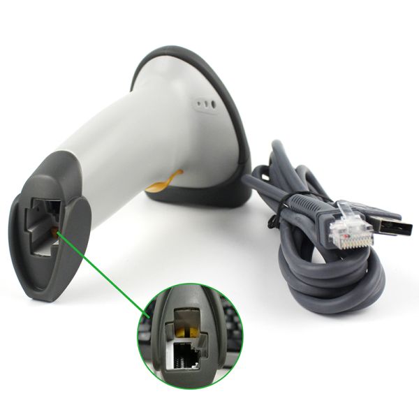 Long Range Scan RS232 Barcode Scanner / USB Handheld Scanner For Coffee Shops