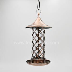 China Electroplated Red Bronze Bird Feeder , Squirrel Proof Bird Feeder Easy Install on sale