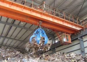 China 20ton Waste Treatment Plant Using Overhead Crane Double Girder With Grab Bucket on sale