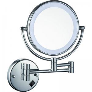 China LED Hotel Magnifying Mirror Hotel Amenities Supplies Wall Mounted Makeup Mirror factory