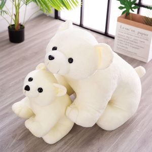 China Multiple Sizes Cute Stuffed Dolls White Polar Bear Cotton Material For Kid on sale