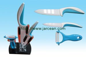 China kitchen ceramic knife set with block factory