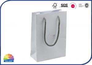 China White Paper Gift Bag Custom Logo Birthday Gift Packaging Small Size with Tight Handles factory