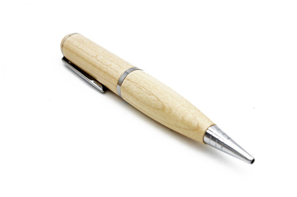 Maple Wood Pen USB Flash Drive Recorder , Laser Pointer Ball Pen Bulk USB Memory Drive