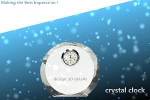 China crystal clock /glass clock/clock/table clock on sale