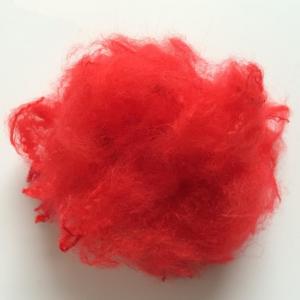 China 3Dx32MM Dope Dyed Red Recycled Polyester Staple Fiber For Artificial Fake Fur on sale