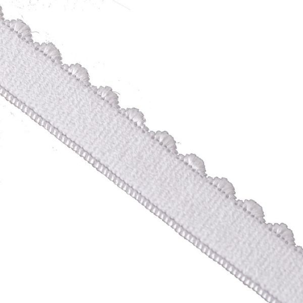 Garment Accessories Ribbon 1.2cm Weaved Edge Polyester Elastic Bra Strap with Eco-friendly Features