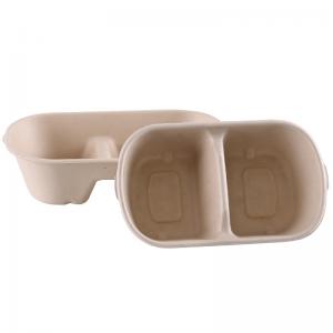 China Biodegradable Compostable Sugarcane Bagasse Food Container Lunch Food Takeaway on sale